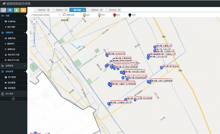 燦陽公司為蘇北某工業區100多棟樓宇亮化安裝集中控制器。(圖1)